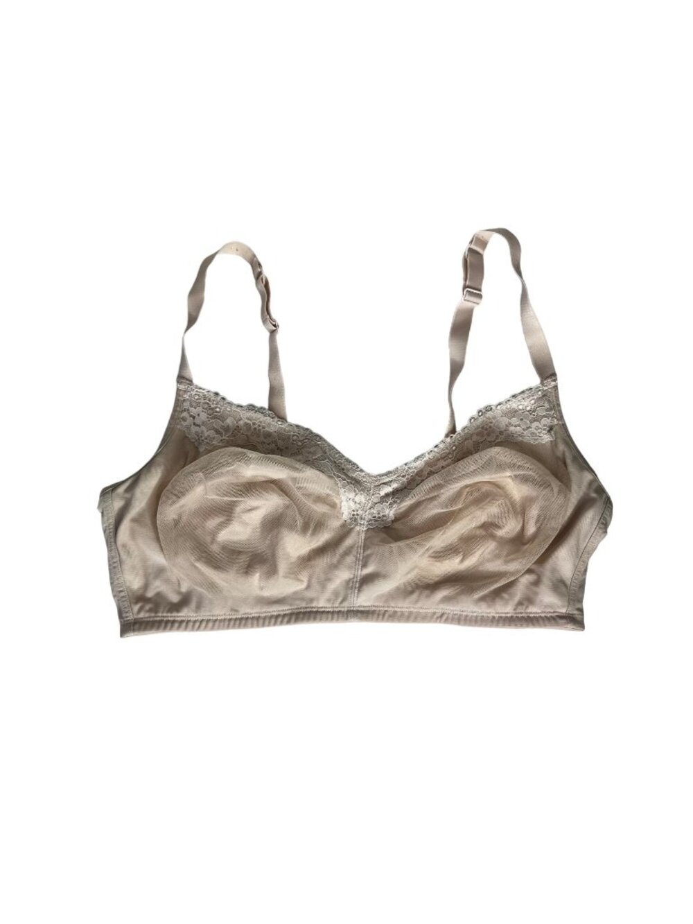Adore Me Bra Size 2X Pink Lace Mesh Overlay Not Padded Wireless